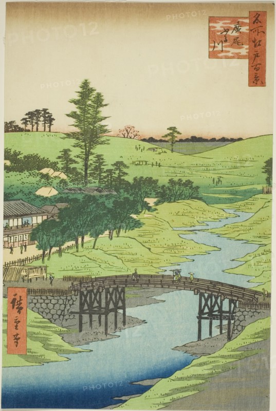 Furukawa River, Hiroo (Hiroo Furukawa), from the series "One Hundred Famous...", 1856. Creator: Ando Hiroshige.
