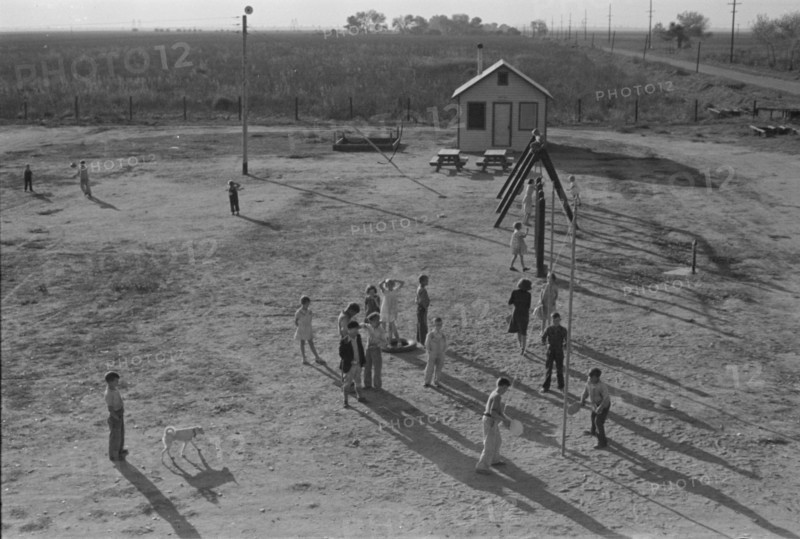 Recreational facilities for the children, Kern migrant camp, California, 1936. Creator: Dorothea Lange.