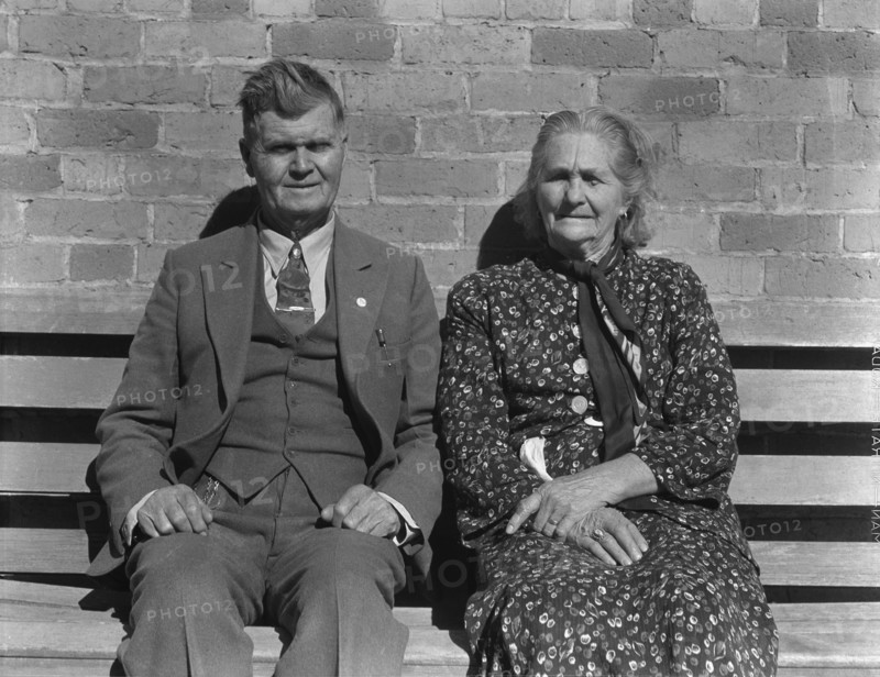 Latter Day Saints portrait group dressed in their Sunday clothes, 1936. Creator: Dorothea Lange.