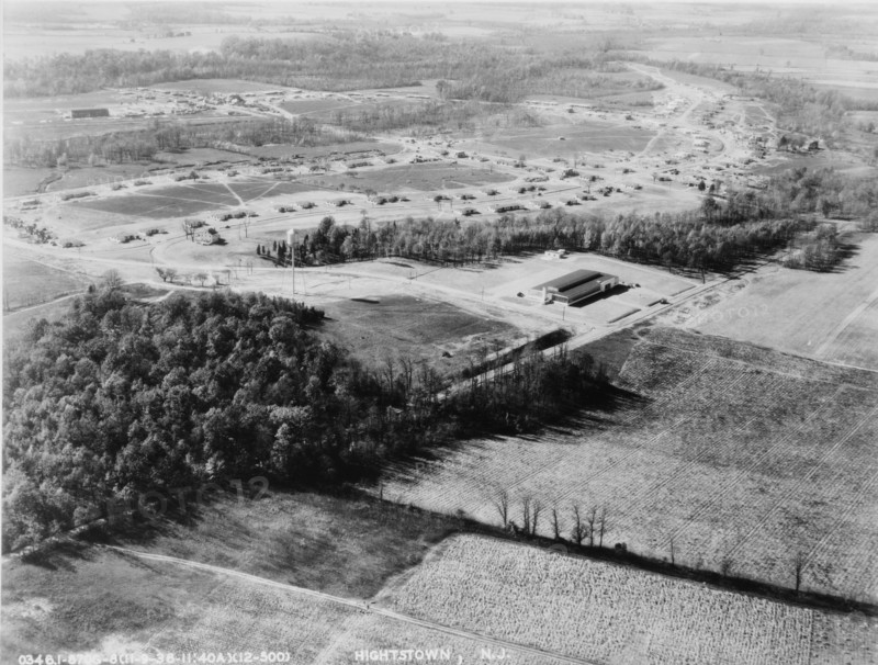 Air view of Jersey Homesteads, Hightstown, New Jersey, 1936. Creator: Dorothea Lange.