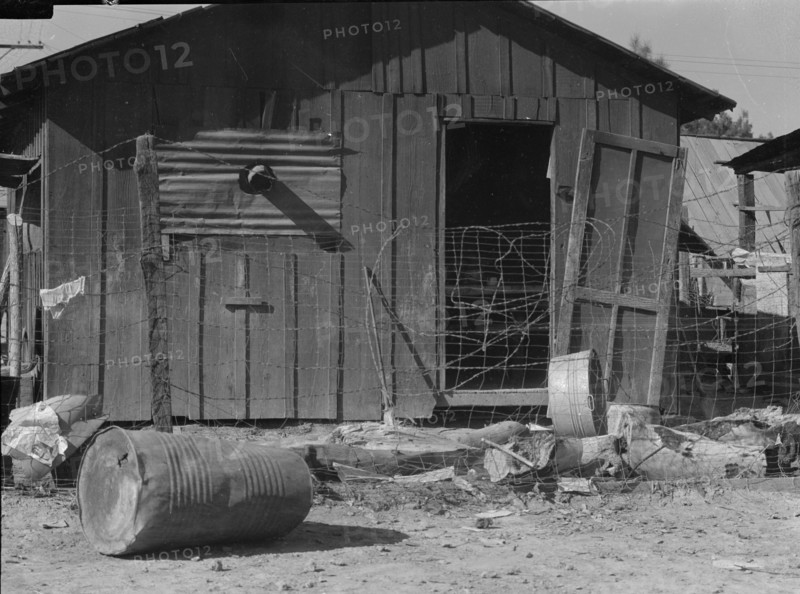 Slums of Brawley, Imperial Valley, California, 1936. Creator: Dorothea Lange.