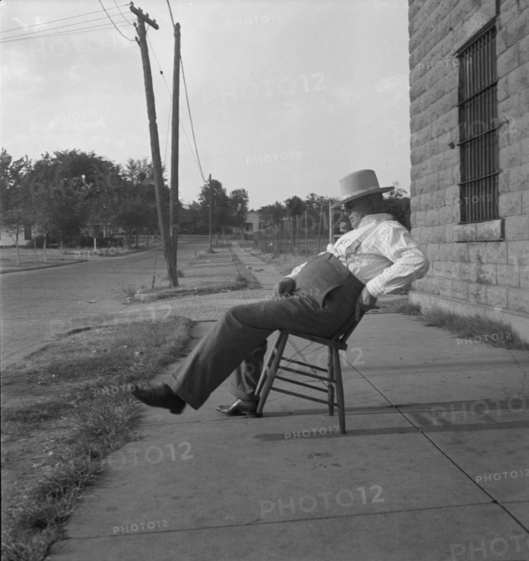 The sheriff of McAlester, Oklahoma, sitting in front of the jail, 1936. Creator: Dorothea Lange.