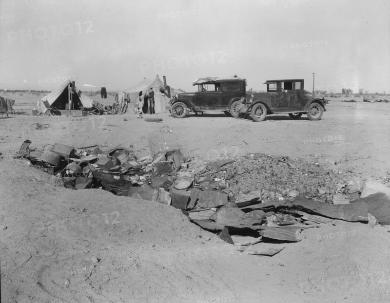Drought refugees in California near Holtville, 1937. Creator: Dorothea Lange.