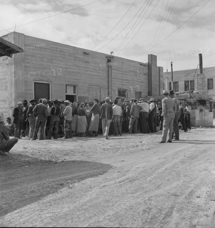 Waiting for the relief checks at Calipatria, California, 1937. Creator: Dorothea Lange.
