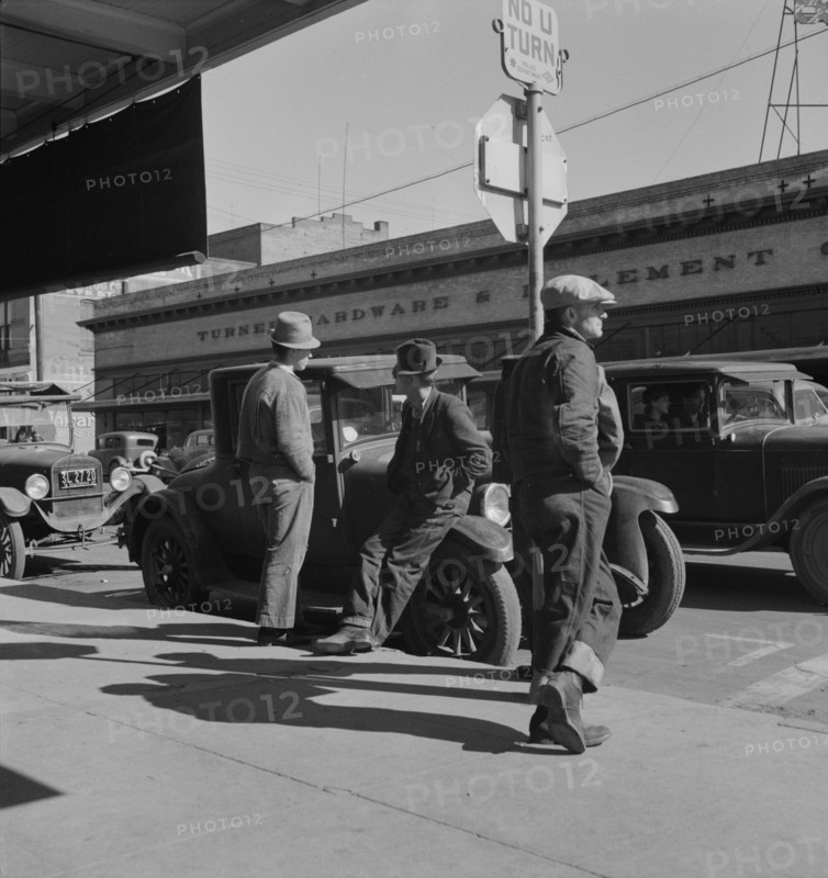 Men on "Skid Row", Modesto, California, 1937. Creator: Dorothea Lange.