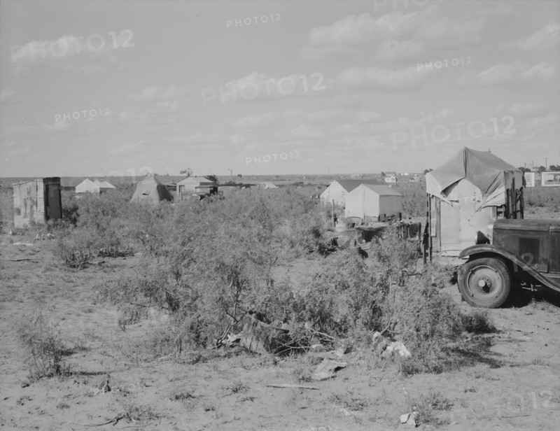 Outskirts of oil boom town, Texas, 1937. Creator: Dorothea Lange.