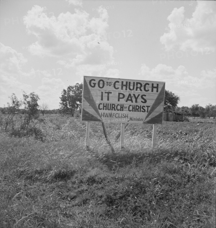Georgia road sign, 1937. Creator: Dorothea Lange.