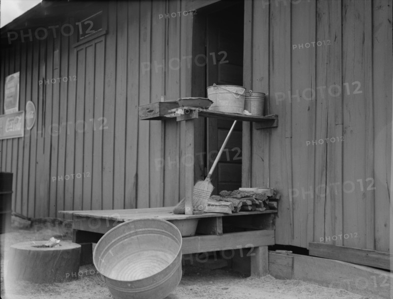 Cabin in Hancock County, Mississippi, 1937. Creator: Dorothea Lange.