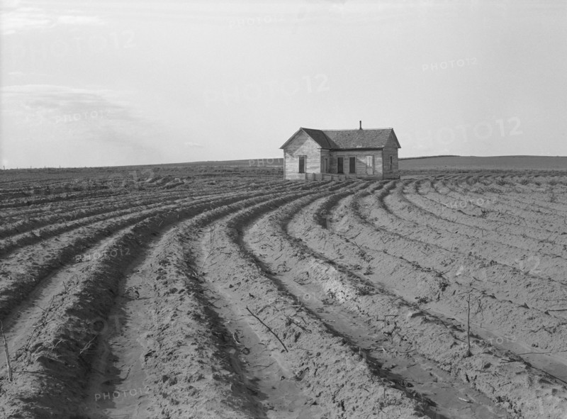Power farming displaces tenants from the land..., Childress County, Texas Panhandle, 1938. Creator: Dorothea Lange.