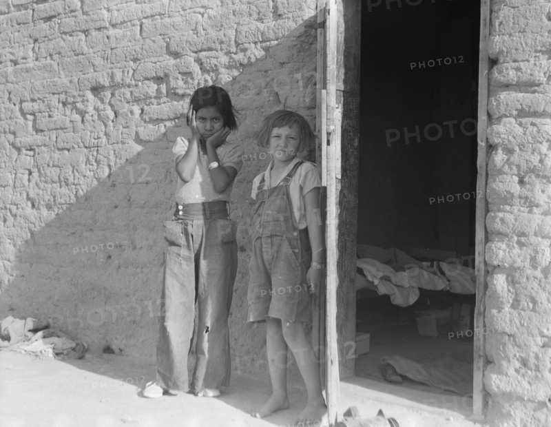 Drought refugee families... supplanting Mexican laborers in the Southwest, Chandler, Arizona, 1937. Creator: Dorothea Lange.