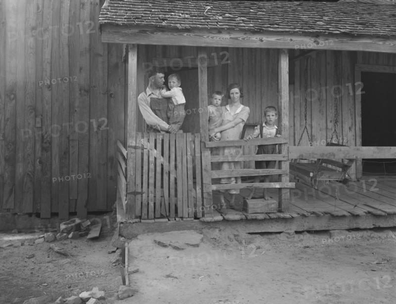Tenant family with six children who are rural rehabilitation clients, Greene County, Georgia, 1937. Creator: Dorothea Lange.