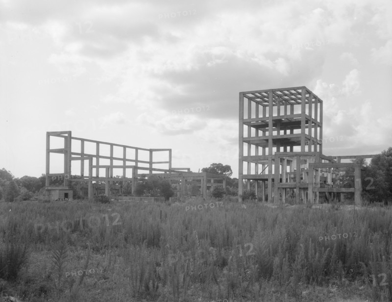 What is left of the alcohol plant, built to utilize refuse, Fullerton, Louisiana, 1937. Creator: Dorothea Lange.