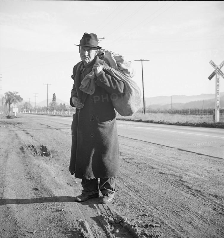 More than twenty-five years a bindle-stiff..., Napa Valley, California, 1938. Creator: Dorothea Lange.