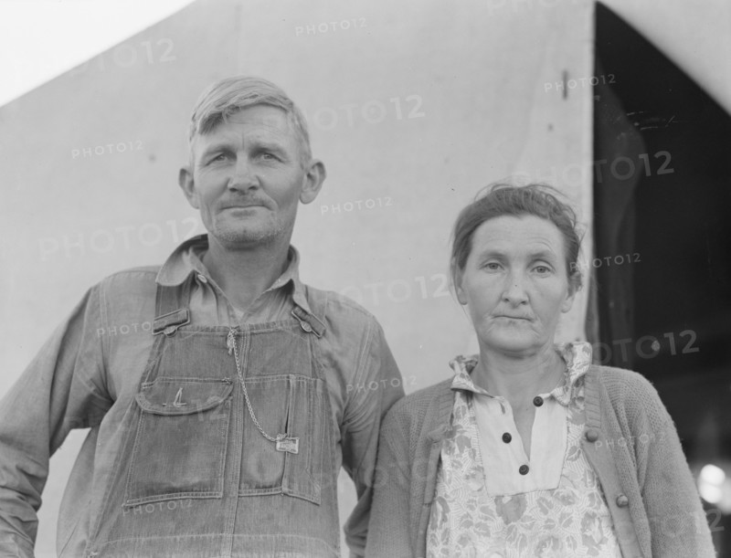 In FSA migratory labor camp, Sinclair Ranch, Brawley, Imperial Valley, California, 1939. Creator: Dorothea Lange.