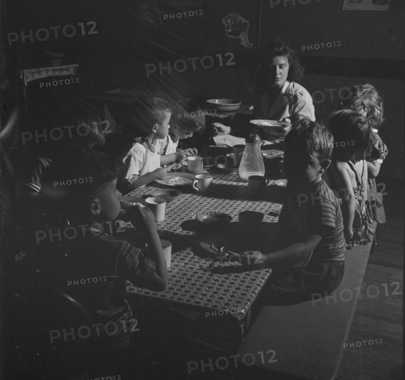 Possibly: A child care center, opened September 15, 1942..., New Britain, Connecticut, 1943. Creator: Gordon Parks.