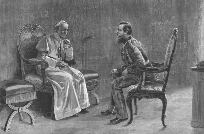 ''The Visit of the German Emperor, Frederick to Rome 1883; from a picture presented to the German Em Creator: Unknown.