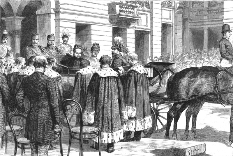 ''The Queen's visit to Glasgow and Paisley, the opening of the new Municipal Buildings Glasgow , by  Creator: Unknown.