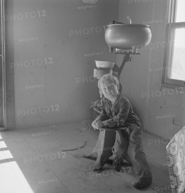 Corner of Soper kitchen, Malheur County, Oregon, 1939. Creator: Dorothea Lange.