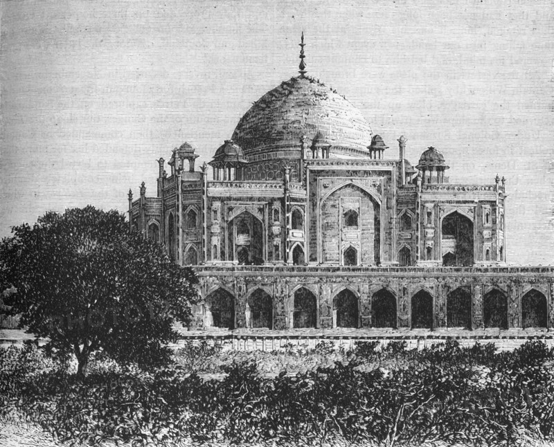 'View of the Mausoleum of the Emperor Houmayoun, in the Plain of Delhi', c1891. Creator: James Grant.