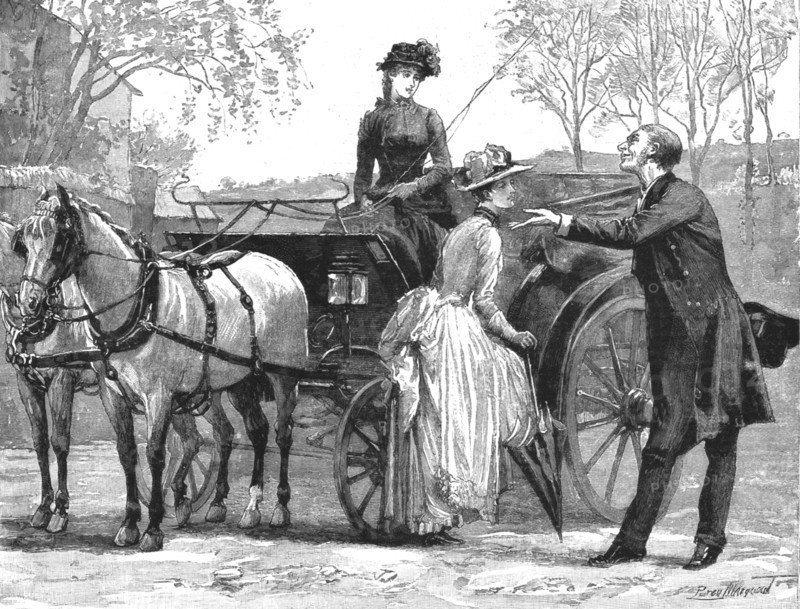 '" Madame Leroux"; By Francis Eleanor Trollope; Mr. Shard conducted Mildred---very shy...', 1890. Creator: Percy Macquoid.