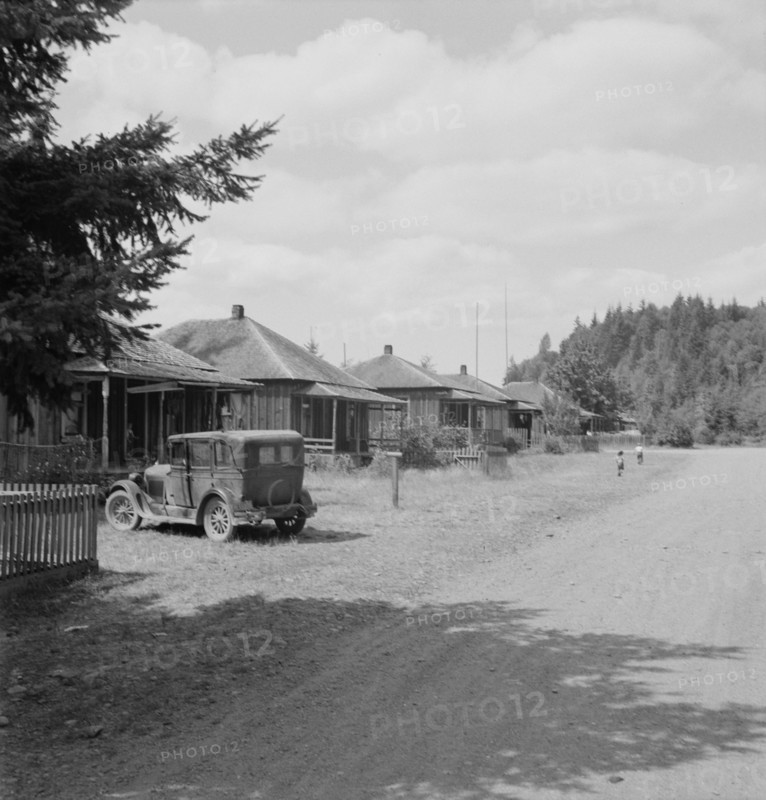 Possibly: Company houses of closed mill..., Malone, Grays Harbor County, Western Washington, 1939. Creator: Dorothea Lange.