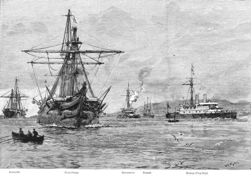''The Naval Mobilisation, Admiral Fitzroy's Division of "B" Squadron into Lough Swilly', 1888. Creator: William Lionel Wyllie.