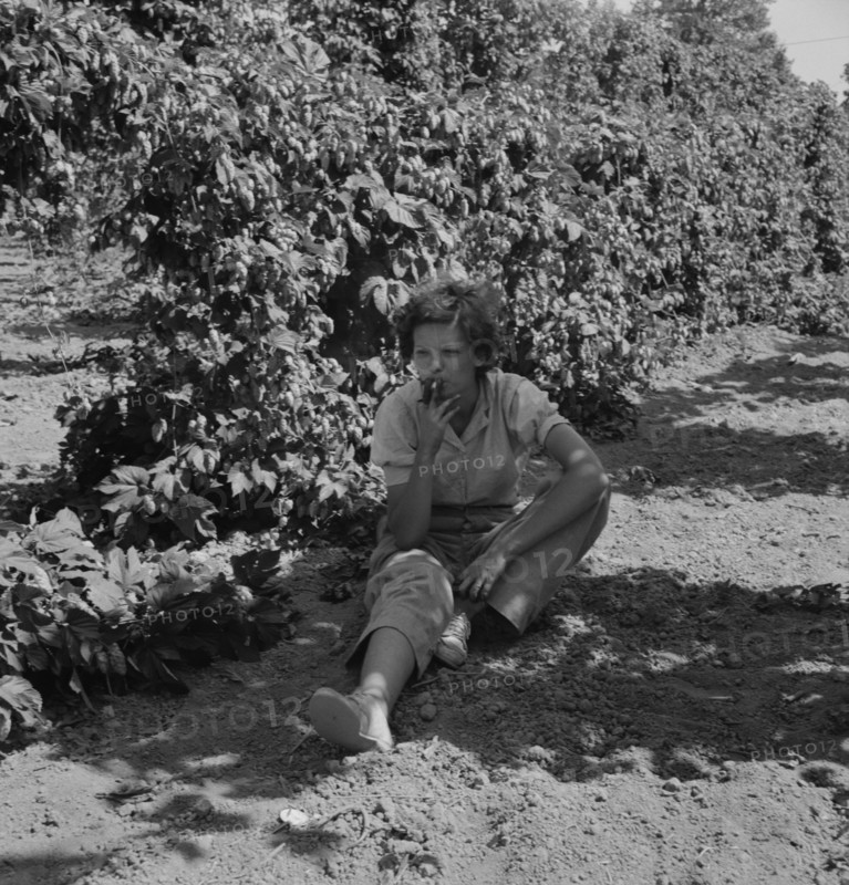 Possibly: Wife of an ex-logger, now a migrat..., Independence (vicinity), Polk County, Oregon, 1939. Creator: Dorothea Lange.