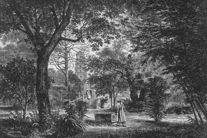 'View of the British Consulate, Canton', c1891. Creator: James Grant.