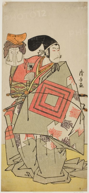 The Actor Ichikawa Danjuro V as Minamoto no Yoshiie, in the play "Date Nishiki Tsui no Yum..., 1778. Creator: Torii Kiyonaga.