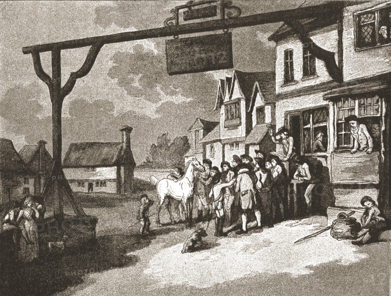 ''A Trip to Brighton a Hundred Years Ago;"The George" at Crawley, c1788', 1888. Creator: Unknown.