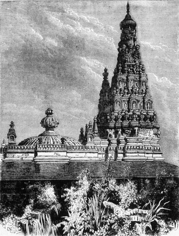 'View of a Hindoo Temple, Bombay', c1891. Creator: James Grant.