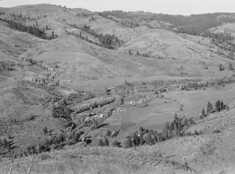Possibly: Upper end of Squaw Creek Valley..., Ola self-help sawmill co-op, Gem County, Idaho, 1939. Creator: Dorothea Lange.