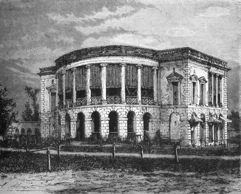 'European Residence in Calcutta', c1891. Creator: James Grant.