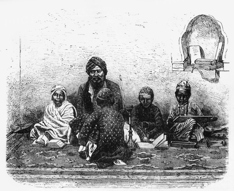 'Mussulman School at Allahabad', c1891. Creator: James Grant.