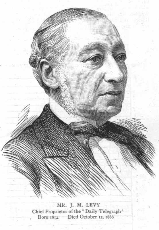 ''Mr. J.M. Levy. Chief Proprietor of the Daily Telegraph; 1812-1888', 1888. Creator: Unknown.