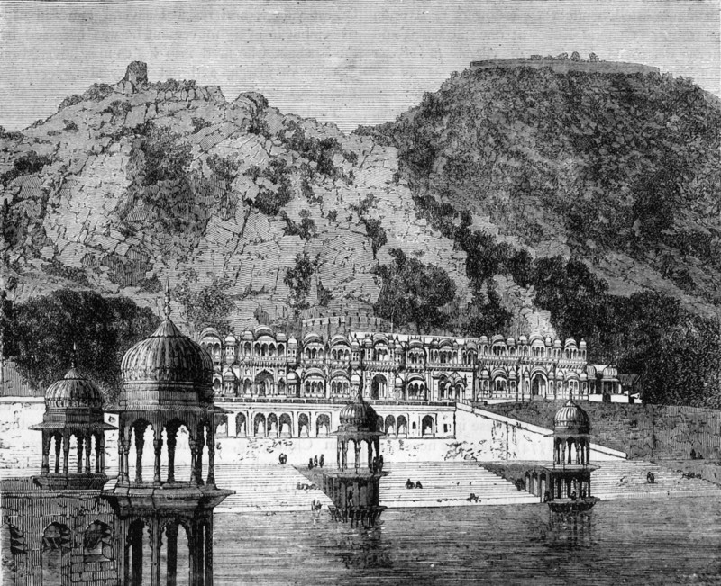'View of the Lake of Ulwar', c1891. Creator: James Grant.