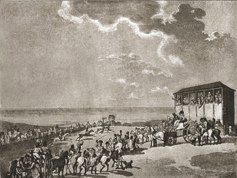 ''A Trip to Brighton a Hundred Years Ago; Brighton Races, c1788', 1888. Creator: Unknown.