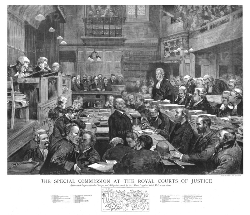 ''The Special Commission at the Royal Courts of Justice', 1888. Creator: Unknown.
