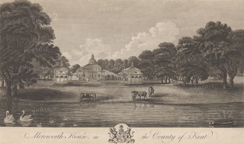 Nash Court in Boughton, in the County of Kent, from Edward Hasted's, The History and To..., 1777-90. Creator: Anon.