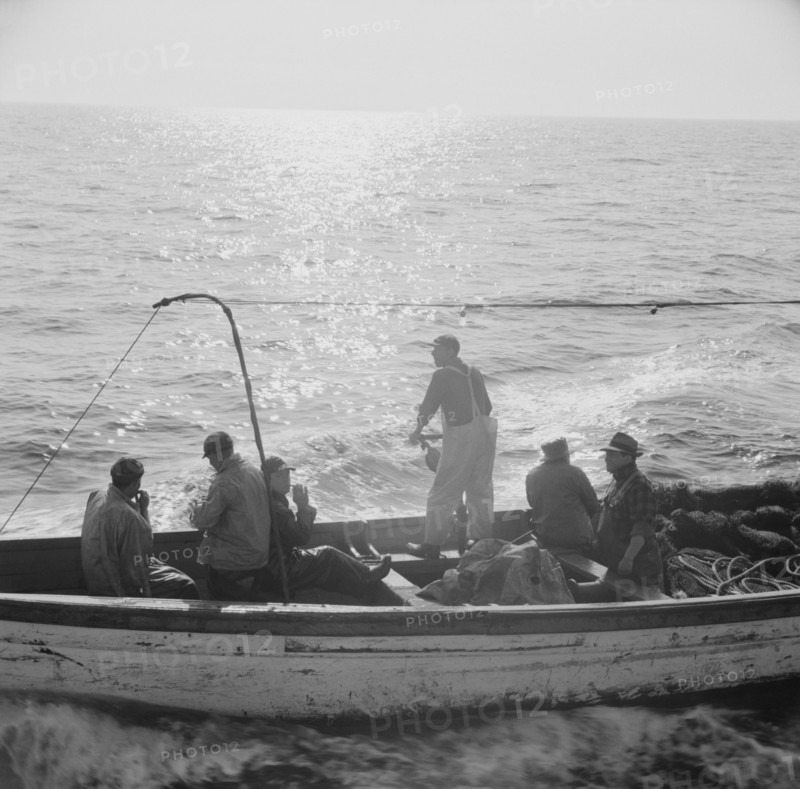 Possibly: On board the fishing boat Alden, out of Glocester, Massachusetts, 1943. Creator: Gordon Parks.