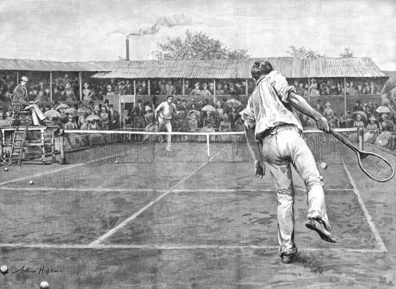 ''The Lawn Tennis Championship Match at Wimbledon', 1888. Creator: Arthur Hopkins.