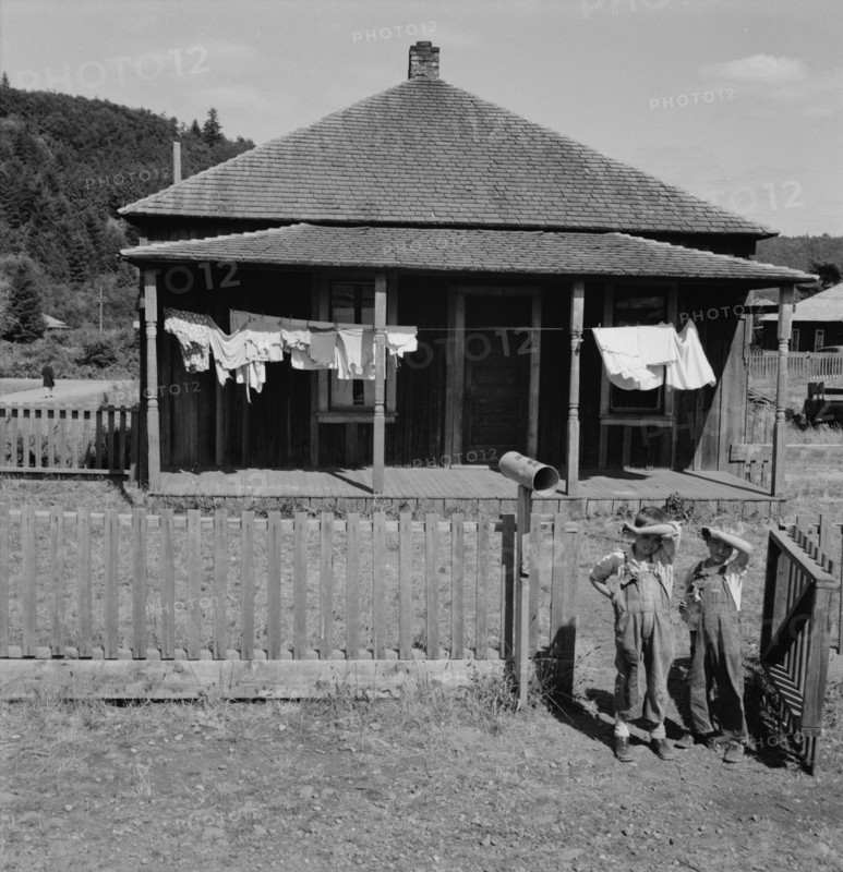 Malone Company house in abandoned mill village...,  Thurston County, Western Washington, 1939. Creator: Dorothea Lange.