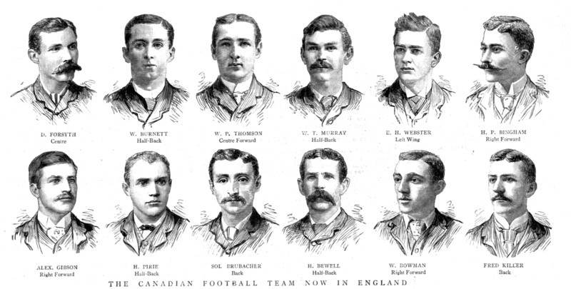 ''The Canadian Football Team now in England', 1888. Creator: Unknown.