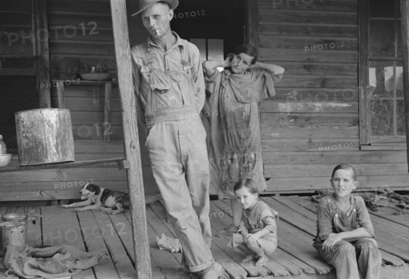 Floyd Burroughs and Tengle children, Hale County, Alabama, 1936. Creator: Walker Evans.