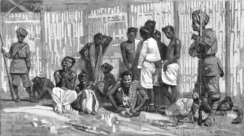 ''Burma- Dacoits in jail at Mandalay', 1888. Creator: Unknown.