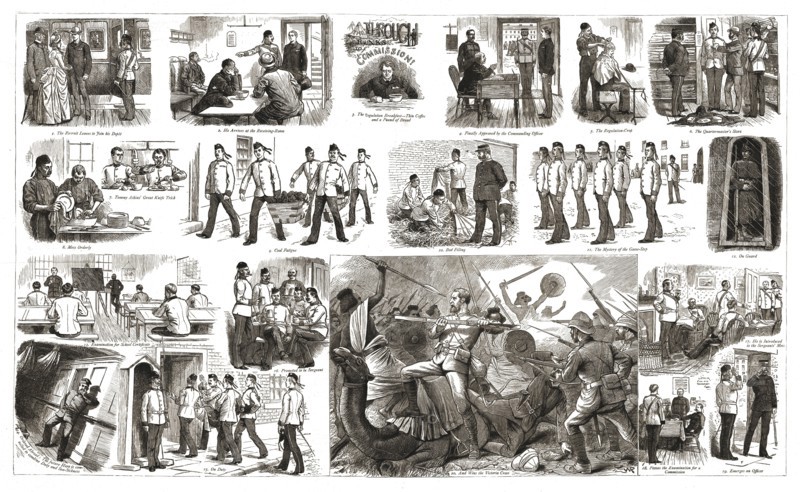 ''Through the Ranks to a Commission', 1888. Creator: Unknown.