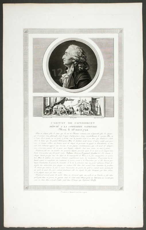 Caritat de Condorcet, Deputy at the National Convention, from Tableaux historiques de..., 1798–1804. Creator: Charles Francois Gabriel Levachez.