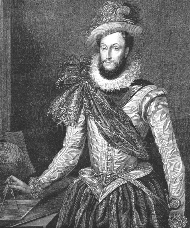 ''Sir Walter Raleigh, 1588', 1888. Creator: Unknown.