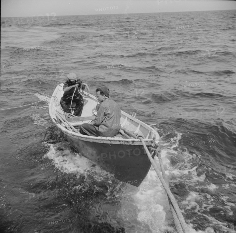 On board the fishing boat Alden, out of Gloucester, Massachusetts, 1943. Creator: Gordon Parks.