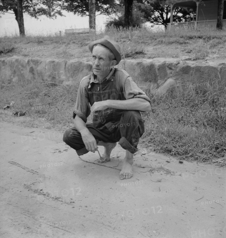 Roadside meeting with Durham County farmer, North Carolina, 1939. Creator: Dorothea Lange.